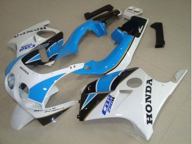 Cheap 1988-1989 Honda CBR250RR MC19 Motorcycle Fairing - White Light Blue Glossy Black UK