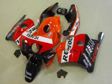 Cheap 1990-1998 Honda CBR250RR MC22 Motorcycle Fairings - Orange White Red Glossy Black HRC Repsol UK