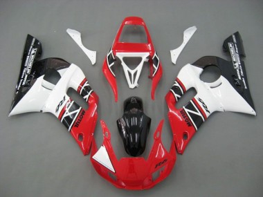 Cheap 1998-2002 Yamaha YZF R6 Motorcycle Fairings - White Red Glossy Black UK