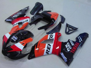 Cheap 2000-2001 Yamaha YZF R1 Motorcycle Fairing - Orange White Red Black Repsol UK