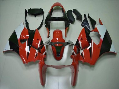 Cheap 2000-2002 Kawasaki ZX6R Motorcycle Fairings - White Red Glossy Black UK