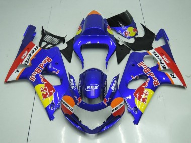Cheap 2000-2002 Suzuki GSXR 1000 Motorcycle Fairings - Blue Yellow Red Bull Repsol UK