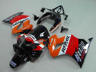 Cheap 2002-2013 Honda VFR 800 Motorcycle Fairing - Orange White Red Glossy Black Repsol UK