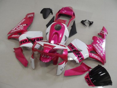 Cheap 2003-2004 Honda CBR600RR Motorcycle Fairings - White Pink Black Repsol UK