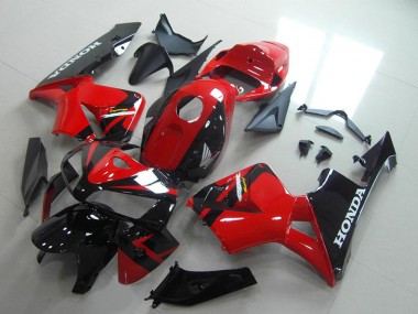 Cheap 2005-2006 Honda CBR600RR Motorcycle Fairings - Red Glossy Black UK