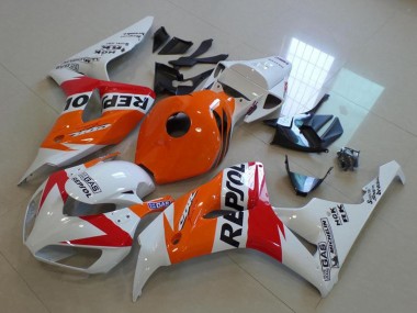 Cheap 2006-2007 Honda CBR1000RR Motorcycle Fairing - Orange White Red Glossy Black Repsol UK