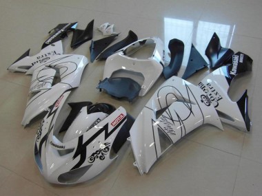 Cheap 2006-2007 Kawasaki ZX10R Motorcycle Fairings - White Black Red Motul Corona Extra UK