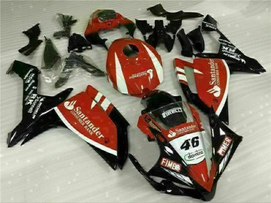 Cheap 2007-2008 Yamaha YZF R1 Motorcycle Fairings - Red White Black Fimer Santander 46 UK