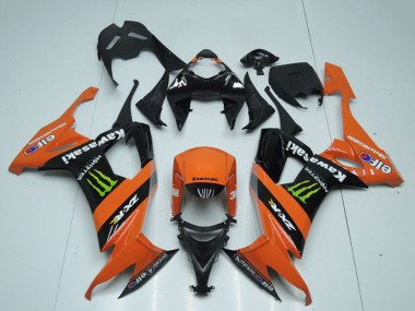 Cheap 2008-2010 Kawasaki ZX10R Motorcycle Fairings - Orange Black Green Monster UK