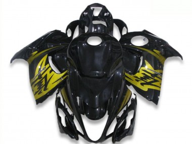 Cheap 2008-2020 Suzuki GSXR 1300 Hayabusa Motorcycle Fairings - Glossy Black Yellow UK