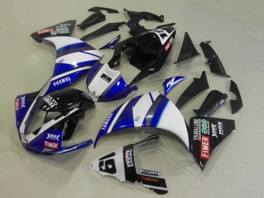 Cheap 2009-2011 Yamaha YZF R1 Motorcycle Fairings - White Blue Black Fimer Yamalube UK