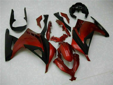 Cheap 2013-2024 Kawasaki Ninja 300 EX300R Motorcycle Fairings - Red Black UK