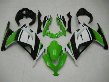 Cheap 2013-2024 Kawasaki Ninja 300 EX300R Motorcycle Fairings - White Green Black UK