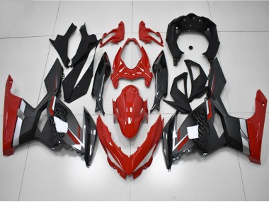 Cheap 2018-2024 Kawasaki EX400 Motorcycle Fairings - Red Grey Black UK