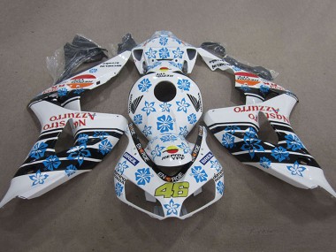 Cheap 2006-2007 Honda CBR1000RR Motorcycle Fairings - White Light Blue Glossy Black Red Nastro Azzurro Repsol 46 UK