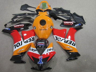 Cheap 2012-2016 Honda CBR1000RR Motorcycle Fairings - Orange White Red Glossy Black Repsol 1 UK