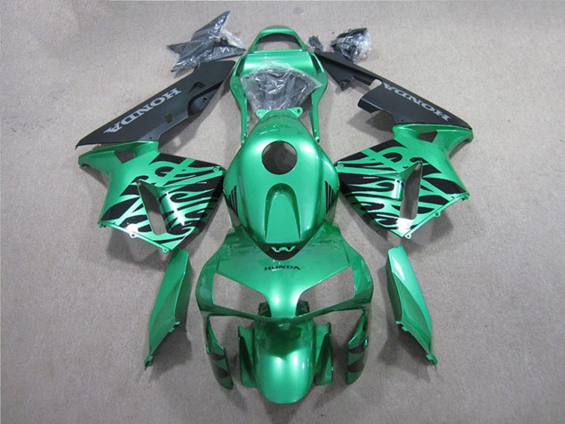 2005-2006 Honda CBR600RR Motorcycle Fairing - Green Black UK