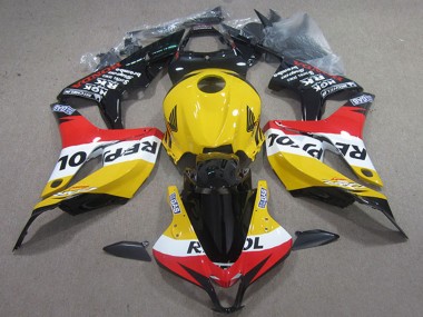 Cheap 2007-2008 Honda CBR600RR Motorcycle Fairings - Yellow White Red Glossy Black Repsol UK