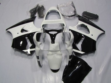 Cheap 2000-2002 Kawasaki ZX6R Motorcycle Fairings - White Glossy Black UK