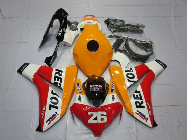 Cheap 2008-2011 Honda CBR1000RR Motorcycle Fairings - Orange White Red Glossy Black Repsol 26 UK