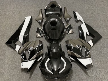 Cheap 2013-2023 Honda CBR600RR Motorcycle Fairings - Black Carbon Fiber White Bull UK