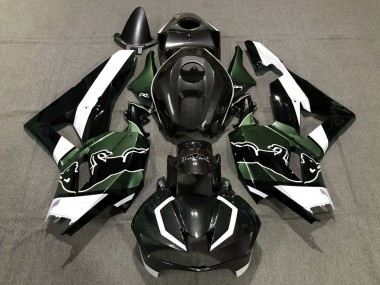 Cheap 2013-2023 Honda CBR600RR Motorcycle Fairings - Black Carbon Fiber White Green Bull UK