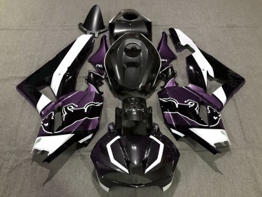 Cheap 2013-2023 Honda CBR600RR Motorcycle Fairings - Black Carbon Fiber White Purple Bull UK