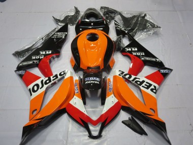 Cheap 2007-2008 Honda CBR600RR Motorcycle Fairing - Orange White Red Glossy Black Repsol UK