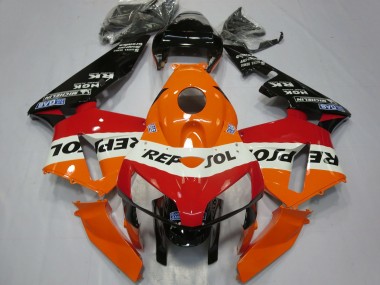 Cheap 2005-2006 Honda CBR600RR Motorcycle Fairings - Orange White Red Glossy Black Repsol UK