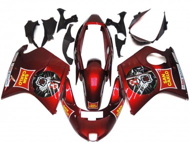 Cheap 1996-2007 Honda CBR1100XX Blackbird Motorcycle Fairings - Red Yellow San Carlo UK