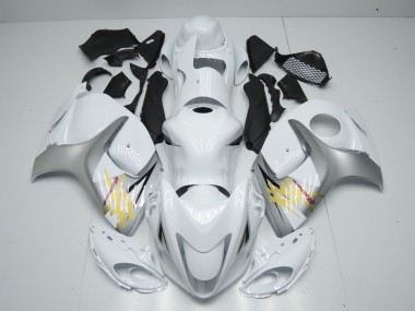 Cheap 2008-2020 Suzuki GSXR 1300 Motorcycle Fairings - White Silver Yellow UK