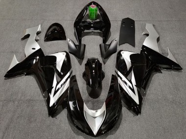 Cheap 2006-2007 Kawasaki ZX10R Motorcycle Fairings - Glossy Black Silver UK