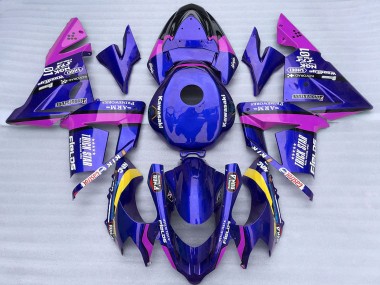 Cheap 2004-2005 Kawasaki ZX10R Motorcycle Fairings - Blue and Pink Trick Star UK
