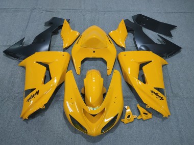 Cheap 2006-2007 Kawasaki ZX10R Motorcycle Fairings - Yellow Black Ninja UK