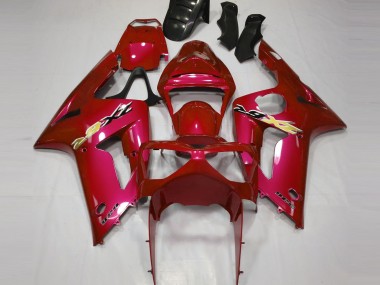 Cheap 2003-2004 Kawasaki ZX6R Motorcycle Fairing - Red UK