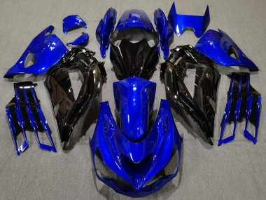 Cheap 2012-2024 Kawasaki ZX14R ZZR1400 Motorcycle Fairing - Blue Glossy Black UK