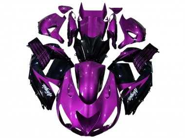Cheap 2006-2011 Kawasaki ZX14R Motorcycle Fairings - Purple Glossy Black White Ninja UK