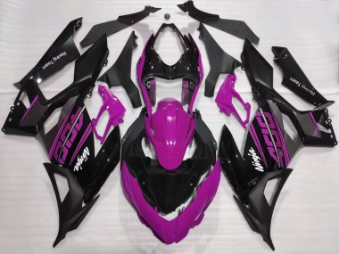 Cheap 2018-2024 Kawasaki Ninja 400 Motorcycle Fairings - Purple Glossy Black Matte Black OEM Style UK