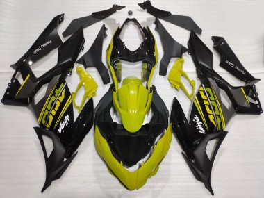 Cheap 2018-2024 Kawasaki Ninja 400 Motorcycle Fairings - Yellow Glossy Black Matte Black OEM Style UK