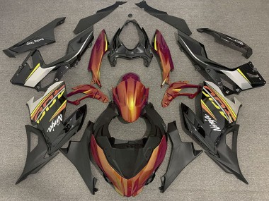Cheap 2018-2024 Kawasaki Ninja 400 Motorcycle Fairings - Orange Glossy Black Matte Black OEM Style UK