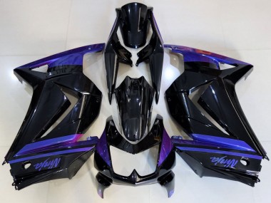 Cheap 2008-2012 Kawasaki Ninja 250 Motorcycle Fairings - Blue Glossy Black UK