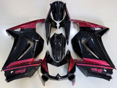 Cheap 2008-2012 Kawasaki Ninja 250 Motorcycle Fairings - Glossy Black Red UK