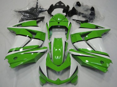 Cheap 2008-2012 Kawasaki Ninja 250 Motorcycle Fairings - White Green Black UK