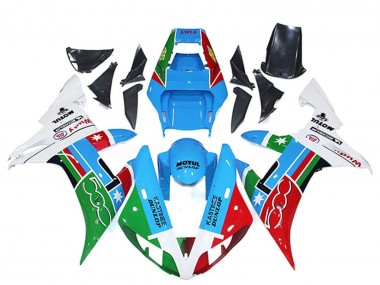 Cheap 2002-2003 Yamaha R1 Motorcycle Fairings - White Blue Red Green Motul Michelin Dunlop UK