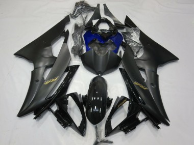 Cheap 2008-2016 Yamaha R6 Motorcycle Fairings - Glossy Black Matte Black Blue Gold Decals UK