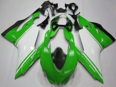Cheap 2011-2014 Ducati 1199 Motorcycle Fairings - Glossy Green White Black UK