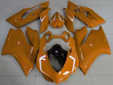 Cheap 2011-2014 Ducati 1199 Motorcycle Fairings - Brown White UK