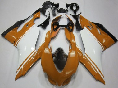 Cheap 2011-2014 Ducati 1199 Motorcycle Fairings - Brown White Black UK