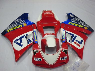 Cheap 1993-2005 Ducati 748 916 996 998 Motorcycle Fairings - White Red Blue Fila UK