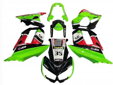 Cheap 2010-2016 Kawasaki Z1000SX Motorcycle Fairings - Green Red Glossy Black Elf 35 UK